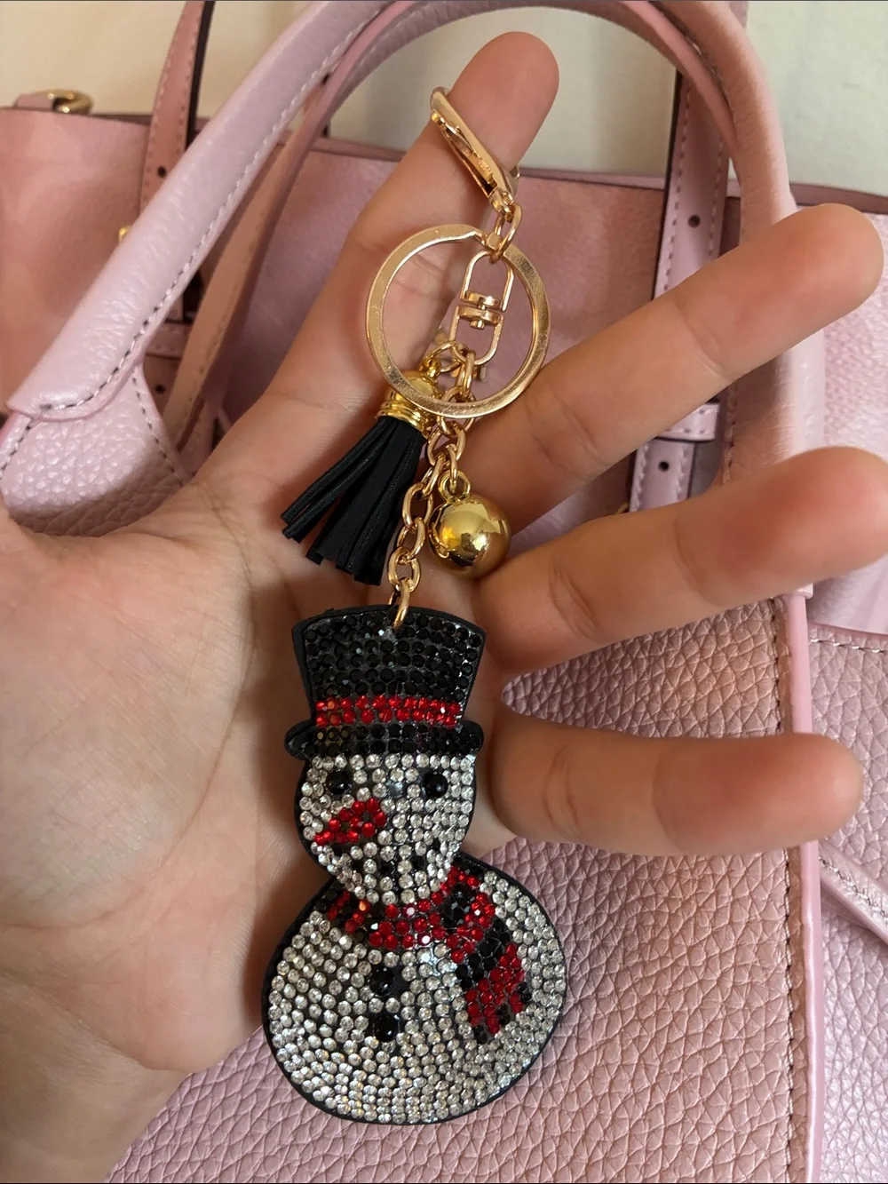 2/$20🎀 Rhinestone Snowman Keychain Charm
